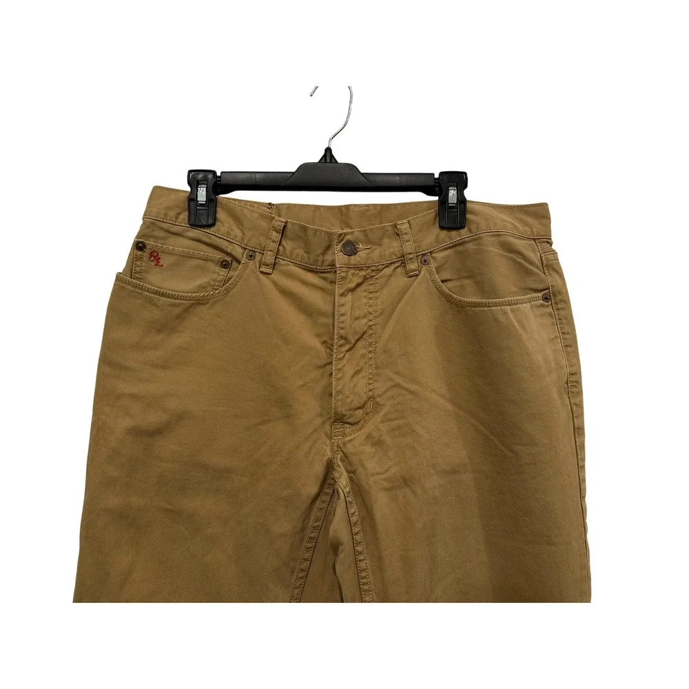 Polo Ralph Lauren Authentic Dungarees Mens 34x32 Tan Khaki Straight Leg Pants